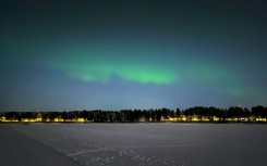 The Northern lights illuminating the sky over Lulea this year. The Swedish town sits just 150 kilometres south of the Arctic Circle. 'Here it's the opposite of Spain, where you are outside a lot,' said social strategist Asa Koski 