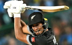 Top of the charts: New Zealand's Rachin Ravindra on his way to 42 against Sri Lanka and top spot in the tournament runs list