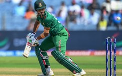 Ready to lead: Bangladesh's Najmul Hossain Shanto plays a shot against Australia on Saturday