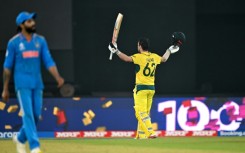 Man of the moment: Australia's Travis Head celebrates after scoring his century 