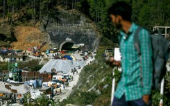 The Silkyara road tunnel in northern India, which partially collapsed on November 12