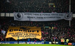 Everton fans vented their fury at the Premier League over a 10-point deduction