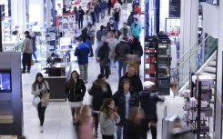 A shot of early morning Black Friday Sales at Macy's herald square on November 24, 2023 in New York City
