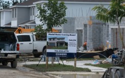 US new home sales eased to an annual rate of 679,000 in October, cooling from September's figure, said the Commerce Department