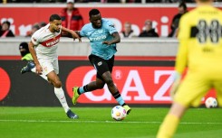 Race to the top: Bayer Leverkusen pulled clear at the top of the Bundesliga with a 1-1 draw at Stuttgart on Sunday