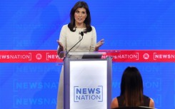 Republican presidential candidate Nikki Haley  at the Republican presidential primary in Tuscaloosa, Alabama in December 2023
