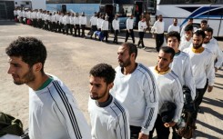 Egyptian migrants awaiting deportation by the Tripoli-based government