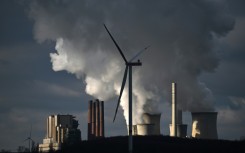 A lignite-fired power station operated by German energy giant RWE in  Germany