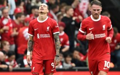 Darwin Nunez (left) is in his second season at Liverpool