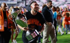 Hctor Herrera of Houston Dynamo celebrates after winning the 2023 US Open Cup final against Inter Miami in September