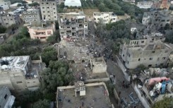 AERIAL SHOTS: Destruction in Gaza's Al-Maghazi camp following Israeli bombardment