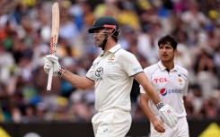 Australia's Mitchell Marsh hit a battling half century against Pakistan