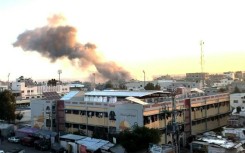 Smoke rises after strikes on Rafah in Gaza