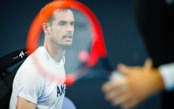 Britain's Andy Murray attends a training session ahead of the Brisbane International