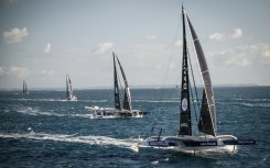 World awaits: The trimarans of l'Ultim Challenge leave Brest