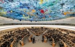 The UN Human Rights Council meets at the Palais des Nations in Geneva