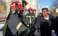 Sunak met firefighters tackling the aftermath of Russian attacks