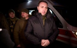 Kyrylo Budanov at the release of Ukrainian soldiers during a prisoner of war exchange with Russia on January 3, 2024