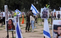 Palls of smoke over Rafah in the southern Gaza Strip during Israeli bombardment