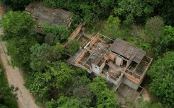 View of abandoned houses and streets in Parque da Cachoeira