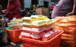 Packs of styrofoam containers are very common for foos vendors and other traders