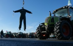 Some blockades and demonstrations have used macabre props like mock gallows