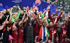 Jurgen Klopp lifts the Champions League trophy after Liverpool beat Tottenham to win the 2019 final