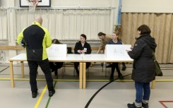 Voting is underway in presidential elections at the Friisila school polling station in Espoo, Finland