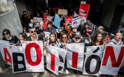 Activists on January 28, 2024 protested the restart of bullfighting in Mexico City, after the Supreme Court revoked a suspension that prevented them from taking place