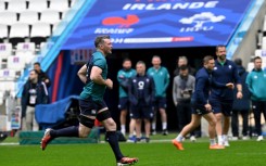 Ireland's flanker Peter O'Mahony training ahead of Six Nations opener against France