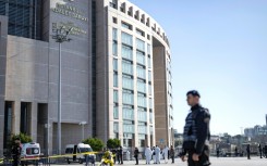 Police sealed the entrances of Istanbul's main courthouse after the shooting
