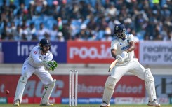 India's Ravichandran Ashwin plays a shot in the third Test against England