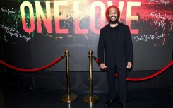 Ziggy Marley, a producer of the biopic about his father "Bob Marley: One Love," appears at a February 13, 2024 screening of the film in Washington 