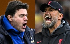 Chelsea boss Mauricio Pochettino (L) and Liverpool manager Jurgen Klopp (R)