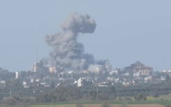 Clouds of smoke over southern Gaza