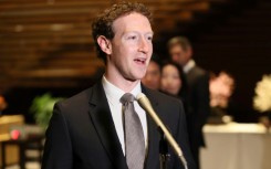 Mark Zuckerberg, head of US tech giant Meta, speaks to reporters at the Japanese prime minister's office
