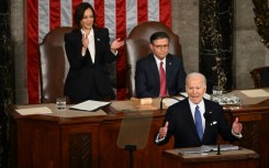 US President Joe Biden delivers the State of the Union address in the House Chamber of the US Capitol