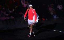 Rafael Nadal takes the court in The Netflix Slam earlier in March