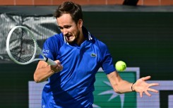 Russia's Daniil Medvedev on the way to a straight-sets victory over Bulgarian Grigor Dimitrov in the fourth round of the ATP-WTA Indian Wells Masters
