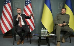US National Security Advisor Jake Sullivan said he could not predict when US aid for Ukraine would be passed during a visit to Kyiv