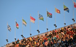 Country flags at the Commonwealth Games in Birmingham in 2022