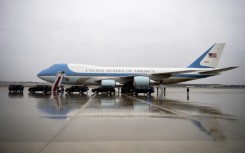 The US president is accompanied by a group of 13 White House journalists when he travels on Air Force One 