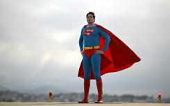 Leonardo Muylaert poses on a helipad during a hospital visit in Rio de Janeiro