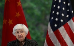 US Treasury Secretary Janet Yellen delivers a speech during the AmCham China Fireside Chat at Baiyun International Conference Center, in southern Chinese city of Guangzhou on April 5, 2024.