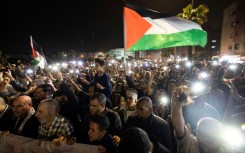Thousands of people protested in Morocco's commercial capital Casablanca against 'massacres' in the Gaza Strip and against the country's ties with Israel
