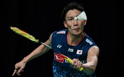 Japan's Kento Momota in action in February