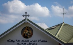 Crosses adorn the roof of the Christ the Good Shepherd Church in Sydney, site of a stabbing on April 16