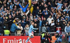 Manchester City's Bernardo Silva celebrates after scoring against Chelsea