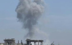 Smoke billows after Israeli strikes on Gaza City, Jabalia camp