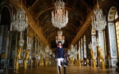 French equestrian Penelope Leprevost in the Hall of Mirrors at Palace of Versailles